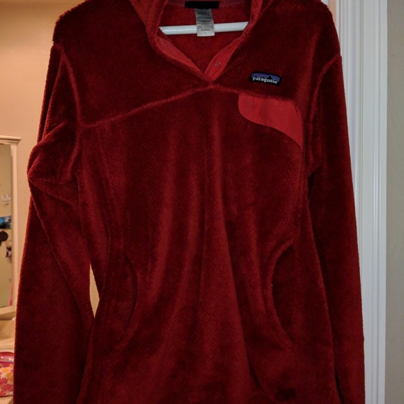 Patagonia Jackets & Blazers - red womens patagonia pullover!!